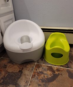 Contours Bravo 3-Stage Potty Training Potty System with Potty Chair, Toilet Trainer, Step Stool All in One, Portable Potty for Infant &Toddler Travel, Potty Training Toilet for Boys and Girls - Gray 37 A1gokSveBgL 1