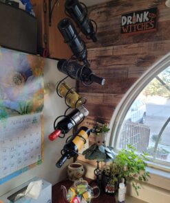 Oenophilia Climbing Tendril Hanging Wine Rack - 6 Bottle, Metal, Ceiling or Wall Mounted Wine Rack Connector Designs for Premium Wine Storage 14 A1guikFwwOL