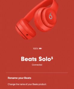 Beats Solo3 Wireless On-Ear Headphones - Apple W1 Headphone Chip, Class 1 Bluetooth, 40 Hours of Listening Time, Built-in Microphone - Red (Latest Model) Without AppleCare+ 45 A1hOizJfKfL