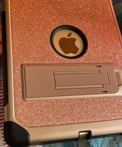 YINLAI iPad 6th Generation Cases,iPad 5th Generation Case,iPad 9.7 Case,Glitter Women Hybrid Shockproof Drop Protection Cover with Kickstand iPad 9.7 inch iPad Air2 A1893/A1954/A1822/A1823,Rose Gold Rose Gold 47 A1hScaWl1oL