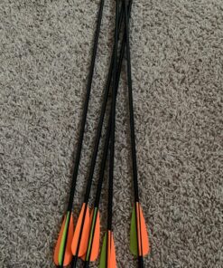 GPP 28-inches Fiberglass Archery Target Arrows - Practice Arrow or Youth Arrow for Recurve Bow 12 Black Arrows 22 A1iZ5mdyY7L