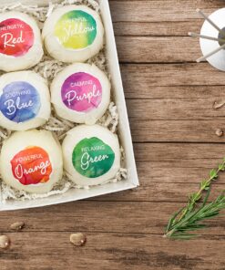 BRUBAKER Bath Bombs Gift Set "Rainbow" - 6 Handmade Luxury Spa Bath Fizzies - All Natural, Vegan, Organic Ingredients - Sesame Oil Moisturizes Dry Skin Rainbow 9 A1j7OKHh96L