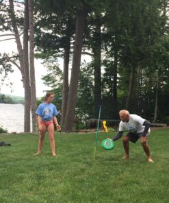 Bottle Bash Outdoor Flying Disc Game Set – Disc Toss Game for Family, Adult & Kids, Backyard and Beach Game - Frisbee Target Lawn Game with Poles & Bottles (Beersbee & Polish Horseshoes) Original - Green 28 A1jFpj1LMXL