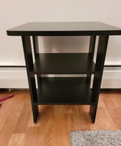 Furinno Andrey End Table / Side Table / Night Stand / Bedside Table with Bin Drawer, Espresso/Brown 1-Pack, Center Bin 51 A1jQwYr0HSL