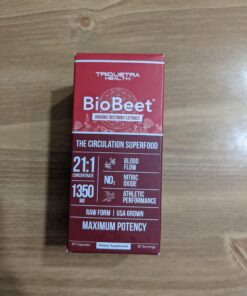 BioBeet® Max Strength Beet Root Capsules - 21:1 Concentrate, Each Serving Derived from 28,350 mg Organic Beetroot - Absorption Enhancement with BioPerine® Black Pepper Extract (60 Capsules) 31 A1jeBAl192L