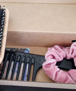 Bsisme Hair Brush-Boar Bristle Hairbrush with Detangling Pins Wooden Paddle Detangler Hairbrush for Women Men Reduce Frizz Dry Restore Natural Shine Natural Wood Color 31 A1jiZiubDnL