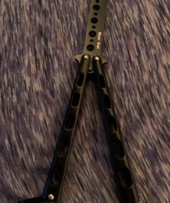 Moon Boat 2PCS Butterfly Knife Trainning Practice Comb Unsharpened Blade Black Silver 49 A1k0u4KCVL