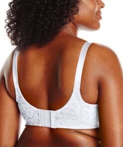 Bali Women's N Smooth Stretch Lace Underwire Bra Df3432 38DD White 8 A1k6HOtnXGL