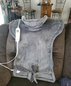 RENPHO Weighted Heating Pad for Back Pain Relief, FSA HSA Eligible, Electric Heat Pads for Neck and Shoulders, Fast-Heating, Auto Shut Off, Christmas Gifts for Women Men Mom Dad, ETL Certified, Gray A-gray-24"x33'' 50 A1kfkQ7H1fL