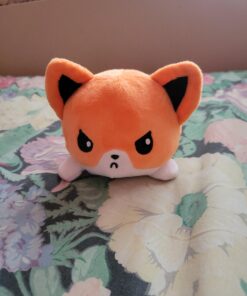 TeeTurtle - The Original Reversible Fox Plushie - Orange - Cute Sensory Fidget Stuffed Animals That Show Your Mood White + Orange 23 A1lZPpk3EAL