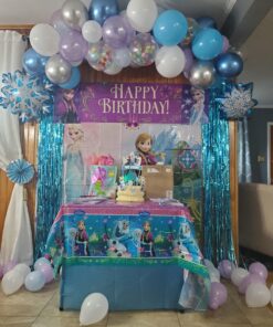 Disney Frozen Birthday Party Scene Setters Wall Decorating Kit (5 Pack), Multi Color, 59" x 65". 24 A1m79kyZlgL