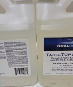 TotalBoat Table Top Epoxy Resin 1 Gallon Kit - Crystal Clear Coating and Casting Resin for Bar Tops, Table Tops, Wood, Concrete, Epoxy Art & Crafts 41 A1mHHAL6ppL