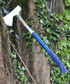ESTWING Camper's Axe - 26" Wood Splitting Tool with All Steel Construction & Shock Reduction Grip - E45A 26" Blue 32 A1mLIXPX GL