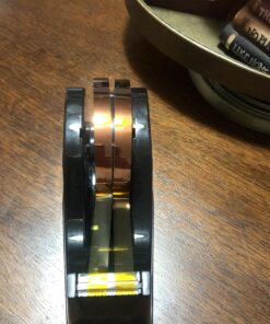 Desktop Tape Dispenser Adhesive Roll Holder (Fits 1" & 3" Core) with Weighted Nonskid Base Black plastic 47 A1mNUa0oJ4L