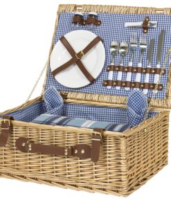 Alternative view of Best Choice Products 2 Person Wicker Picnic Basket W/ Cutlery, Plates, Glasses, Tableware & Blanket