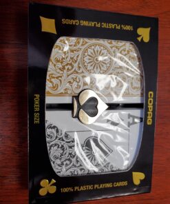 Copag 1546 Design 100% Plastic Playing Cards, Poker Size Black/Gold (Jumbo Index, 1 Set) Jumbo Index 28 A1oZyvNeH9L