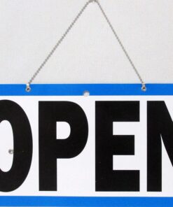 1st Choice Business Hour Open Closed Sign – Bundle of Office Hours Sign Will Return Clock Sign with Suction Cups for Door Window Businesses Stores Restaurants Bars Retail Barbershop Salon Shops (Open/Close Sign) Blue 5 A1oeA6K DeL