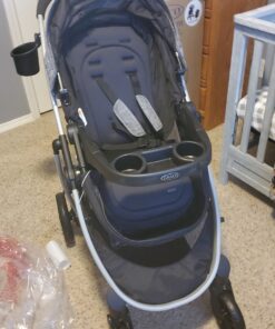 Graco Modes Pramette Travel System, Includes Baby Stroller with True Pram Mode, Reversible Seat, One Hand Fold, Extra Storage, Child Tray and SnugRide 35 Infant Car Seat, Ellington Modes Pramette w/ Infant Pramette Mode 39 A1okklQZU L