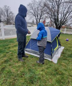 Coleman Sundome Camping Tent, 2/3/4/6 Person Dome Tent with Snag-Free Poles for Easy Setup in Under 10 Mins, Included Rainfly Blocks Wind & Rain, Tent for Camping, Festivals, Backyard, Sleepovers Navy Blue 2 Person 82 A1omBbJ6MNL