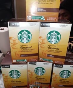 Starbucks Medium Roast K-Cup Coffee Pods — Caramel for Keurig Brewers — 6 boxes (60 pods total) 10 Count (Pack of 6) 19 A1pUdPmenTL