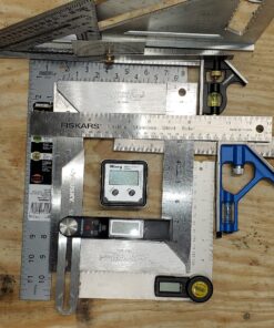 General Tools Digital Angle Finder Ruler #822 - 5" Stainless Steel Woodworking Protractor Tool with Large LCD Display 5-Inch 31 A1pZzwrQ2pL