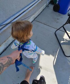 Toddler Leash & Harness for Child Safety - Keep Kids & Babies Close - Padded Shoulder Straps for Children's Comfort - Fits Toddlers w/ Chest Size 14-25.5 Inches - Kid Keeper by Mommy's Helper (Blue) 35 A1pk5MeBgdL