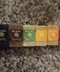 Bali Soap - Orange Collection - Natural Soap Bar Gift Set, Face Soap or Body Soap, 6 pc Variety Soap Pack (Passion Fruit, Sandalwood, Mango, Cinnamon, Plumeria, Bamboo Charcoal) 3.5 Oz each Mango, Cinnamon, Sandalwood, Frangipani, Charcoal 17 A1qDb5YQzcL