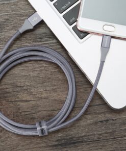 Amazon Basics Micro USB to USB-A 2.0 Fast Charging Cable, Nylon Braided Cord, 480Mbps Transfer Speed, 6 Foot, Dark Gray Dark Grey 6 Feet 11 A1qSc4 qDL