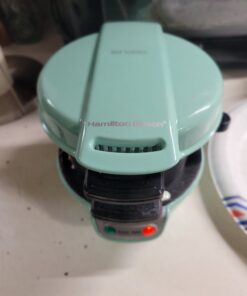 Hamilton Beach Breakfast Sandwich Maker with Egg Cooker Ring, Customize Ingredients, Perfect for English Muffins, Croissants, Mini Waffles, Perfect White Elephant Gifts, Mint (25482) Single 41 A1qn0sreYXL