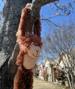 Fuzzy Friends 1 Each Burnt Orange, Blonde, Cream and Dark Brown Fuzzy Friends Plush Monkey with Velcro Hands Furry Stuffed Animal, Set of 4 Multicolored 17 A1qu Vb6oRL