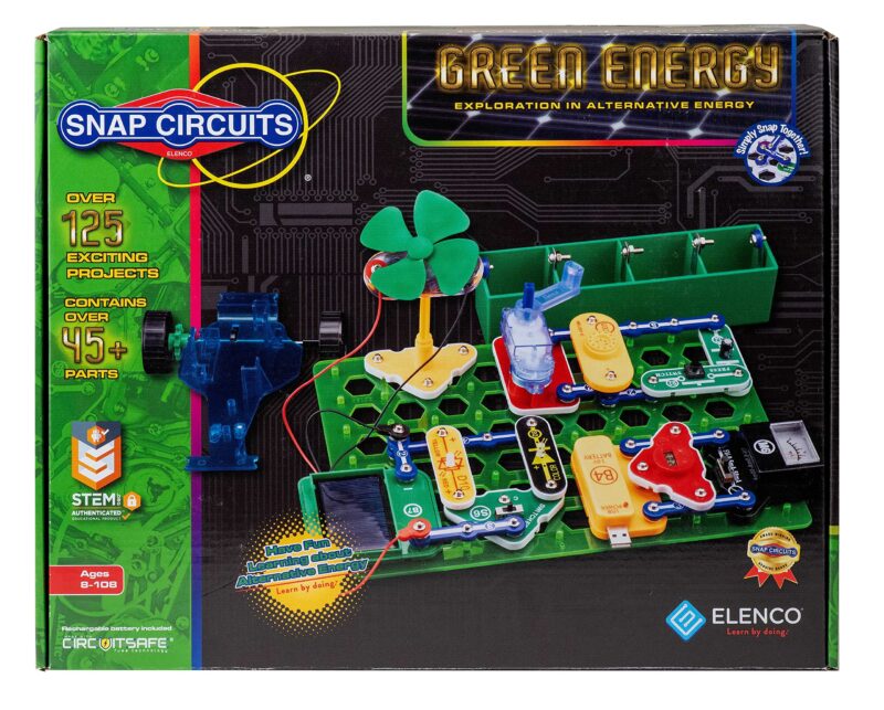 Snap Circuits Green Energy LAB - Solar, Wind & Hydro Power - Electronics Kit for Kids 8+
