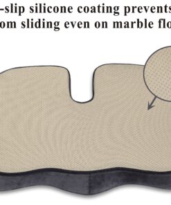 TravelMate Gel-Enhanced Memory Foam Seat Cushion – Perfect for Office Chair & Car Seat Cushion – Helps Relief from Tailbone Pain – Reduce Pressure on Coccyx & Hip – Non-Slip Washable Cover 18 A1sVJmE77 L