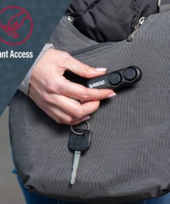 SABRE Personal Alarm With Key Ring, 120dB Alarm, Audible Up To 1,280 Feet (390 Meters), Simple Operation, Reusable, Black Black Personal Alarm 13 A1sYQ5zgT8L