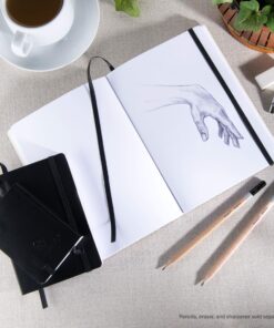 Pentalic 3" x 4" Pocket Sketchbook Traveler Journal, 160 Pages, Black 3-inch x 4-inch, Black Sketch/Blank 26 A1twr09HJ9L