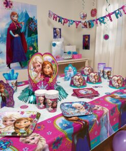 Disney Frozen Birthday Party Scene Setters Wall Decorating Kit (5 Pack), Multi Color, 59" x 65". 17 A1uREKYEFXL