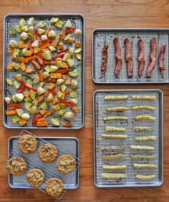 USA Pan Half Sheet Bakeable Cooling Rack, Steel Nonstick Wire Half Sheet Cooling Rack 16 A1us8NJw3nL