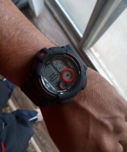 FANMIS Mens Military Multifunction Digital Watches 50M Water Resistant Electronic 7 Color LED Backlight Black Sports Watch red 36 A1v08lfN3DL