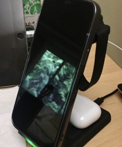 Wireless Charging Stand, GEEKERA 3 in 1 Wireless Charger Dock Station for iPhone 15 14 13 12 11 Pro Max Plus XR XS 8 Plus, Apple Watch Ultra/9/SE/8/7/6/5/4/3/2, AirPods Pro/3 Black 37 A1vXpmS4jL