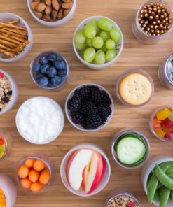 Whiskware Stackable Snack Containers for Kids and Toddlers, 3 Stackable Snack Cups for School and Travel, White and Grey 14 A1vrByZAxnL