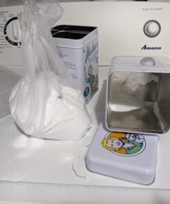 Nellie's Laundry Soda, 100 Load Tin, Non Toxic, Biodegradable, Hypoallergenic, Vegan, Leaping Bunny Certified, 52.8 Oz, Pack of 2 Fragrance Free 3.3 Pound (Pack of 2) 21 A1w7ue83aZL