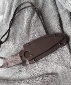 Master USA MU-1119GC Tactical Neck Knife, Black Blade, Cord-Wrapped Steel Handle, 6.75-Inch Overall, Grey Camo 55 A1x2gfhg7ZL