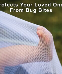 Premium Mosquito Net for Double Bed, crib, hammock or camping by Alpine Grand, Full hanging kit with extra-long strings and 8 hooks, Free Carry Bag 16 A1x4AhdHcRL