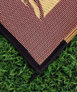 Camco Large Reversible Outdoor Patio Mat Easy to Clean, Perfect for Picnics, Cookouts, Camping, and The Beach (6' x 9', Brown Lattice Design) (42877) 6' x 9' 15 A1x4VBOmirL