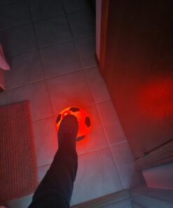 GlowCity Glow in The Dark Soccer Ball- Light Up, Indoor or Outdoor Soccer Balls with 2 LED Lights and Pre-Installed Batteries - Gift Ideas for Teen Boys and Girls Official (Size 5) - Red 41 A1y1JYPQAfL