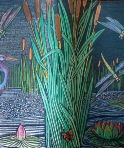 Oberon Design Genuine Leather Refillable Journal Cover with a Hardbound Blank Insert, 6x9 Inches, Hokusai Wave, Navy with a Pewter Button, Made in the USA 16 A1yBBg7GkLL