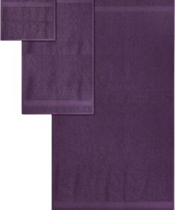 Alternative view of Utopia Towels 8-Piece Premium Towel Set, 2 Bath Towels, 2 Hand Towels, and 4 Wash Cloths, 600 GSM 100% Ring Spun Cotton Highly Absorbent Towels for Bathroom, Gym, Hotel, and Spa (Plum) Plum