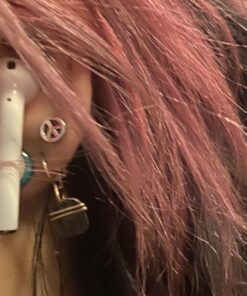 Sterling Silver Peace Sign Stud Earrings 6MM Peace 22 A1zXyB9sEZL