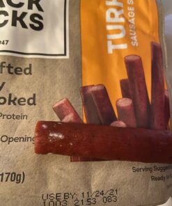 Old Wisconsin Turkey Sausage Snack Sticks, Naturally Smoked, Ready to Eat, High Protein, Low Carb, Keto, Gluten Free, 6 Ounce Resealable Package 35 B1 JOXnUS