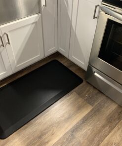 Sky Solutions Anti Fatigue Floor Mat - 3/4" Thick Cushioned Kitchen Rug, Standing Desk Mat - Comfort at Home, Office, Garage - Non Slip, Durable and Stain Resistant (20" x 39", Black) 20" x 39" 36 B1 TzO7mxiS
