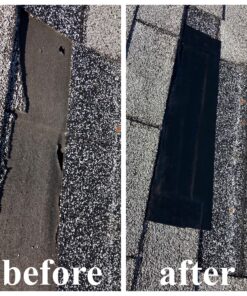 Patch & Shield Power Tape Black - All Weather Patch Water Tape | Stretchy Sealing Tape for Roofing, Waterproof Tape for Pipes | Patch Holes & Cracks | Butyl Tape 4 inch x 5 feet 28 B1 VdpgO1BS